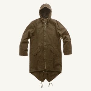 $725 Rochambeau Beater Anorak Parka Waxed Olive